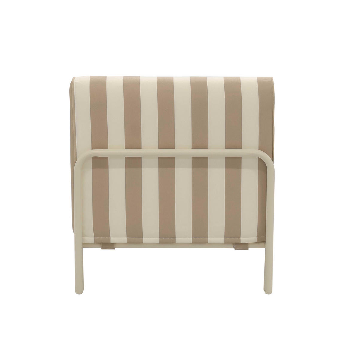 CHAISELONGUE, Beige - Beige, Metall (72/78/153cm) - Oviala