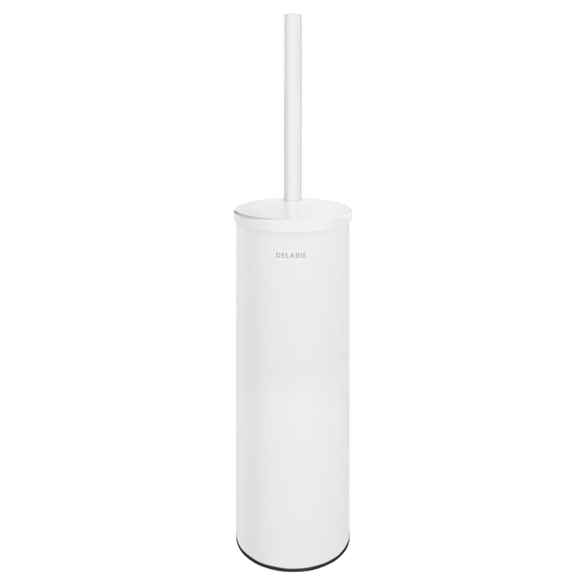 WC-BÜRSTENGARNITUR Wandmontage Edelstahl pulverbeschichtet matt weiß - Weiß, Kunststoff (11.5/10/43cm) - Delabie