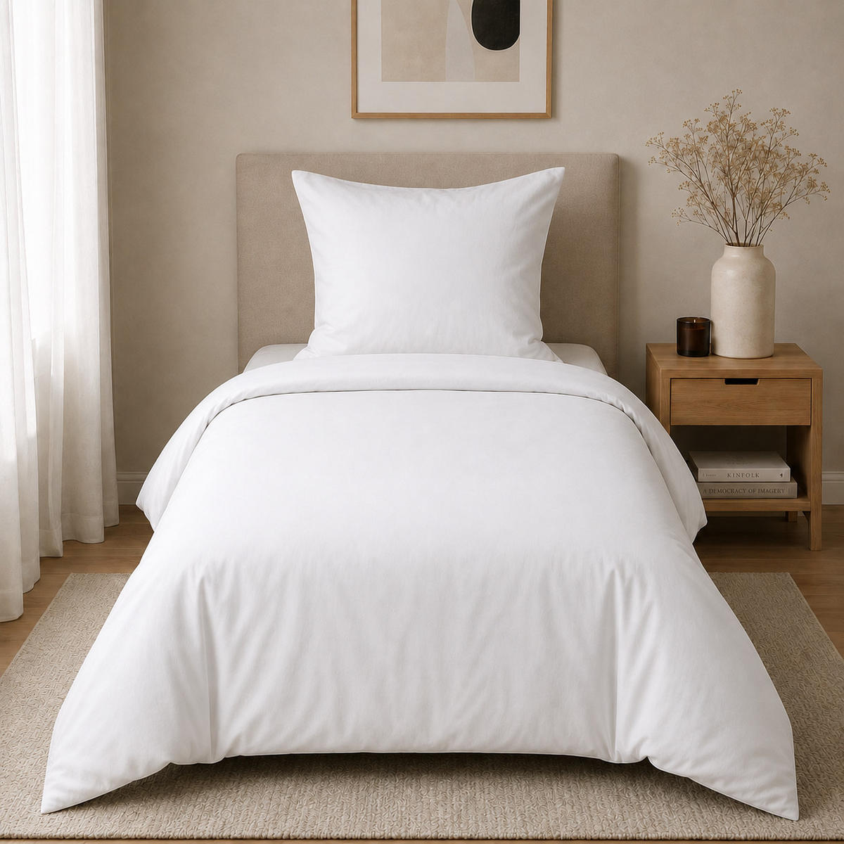 BETTWÄSCHE 2-teilig 135/200 cm UNI WEISS - Weiß, Textil (135/200cm) - ROLFNERS