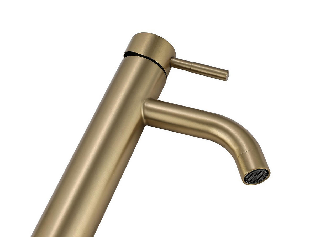 WASCHTISCHARMATUR - 16.5 cm x 4.9 cm - metall - goldfarben Salavan - Goldfarben, Metall (16.5/30.6/4.9cm) - Vente-Unique