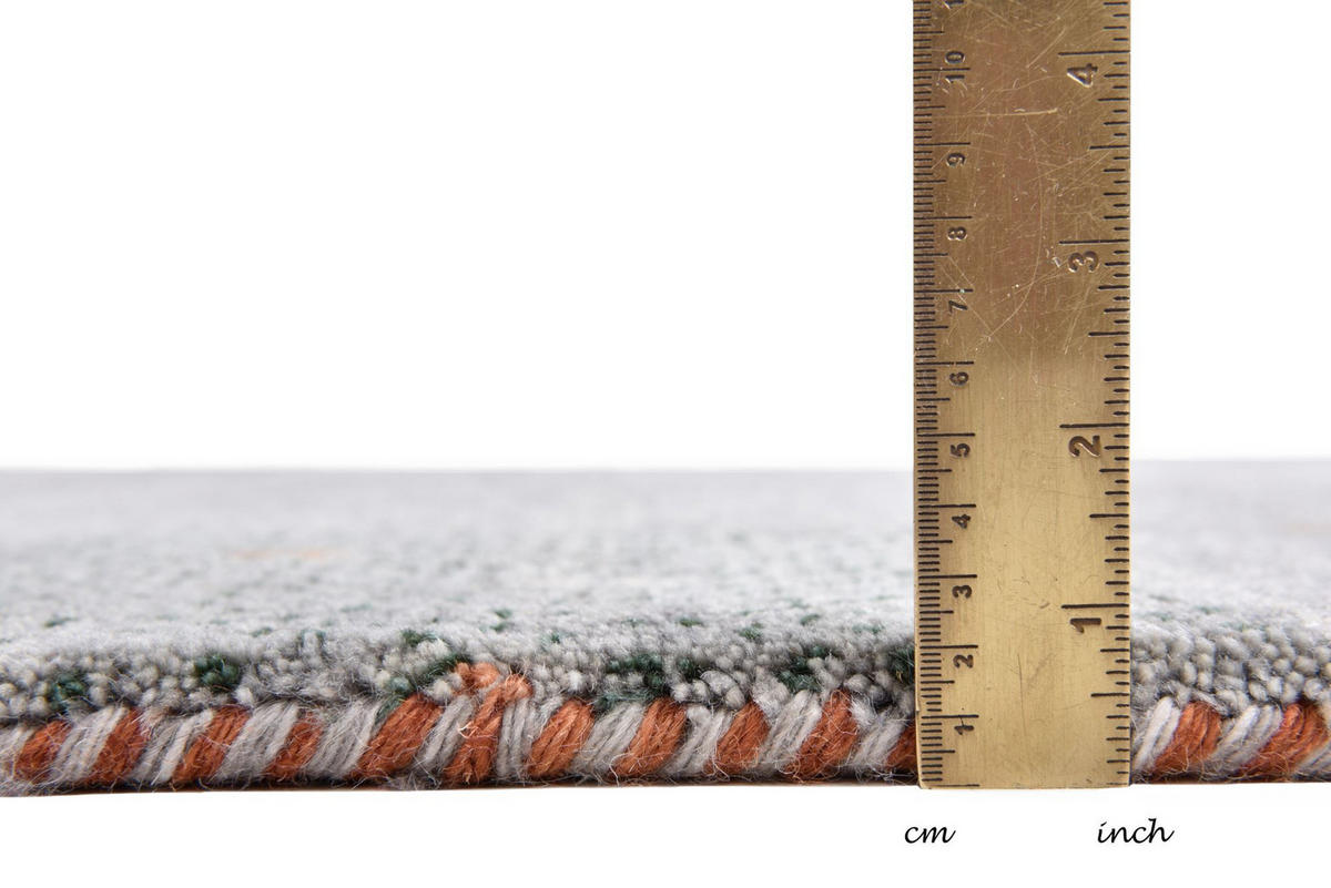 HANDKNÜPFTEPPICH Denver 70x140 cm - Grau, Textil (70/140cm) - THEKO