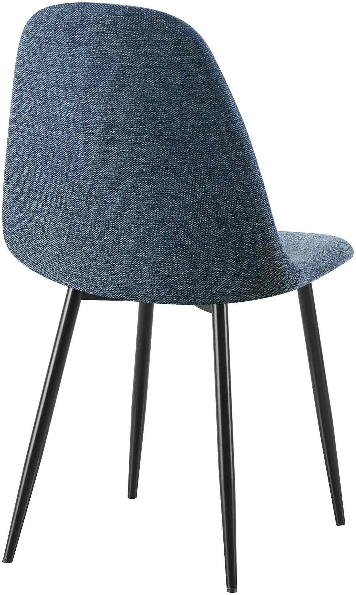 STUHL Stoff Dunkelblau - Schwarz/Dunkelblau, Textil/Metall (44/88/51cm) - CLP