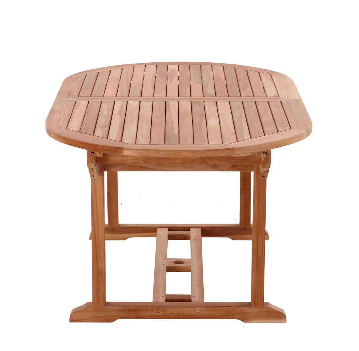 GARTENTISCH Teaka mit Schmetterlingsauszug, 180x100 cm oval,Teakholz, auf 240 cm ausziehbar - Naturfarben, Holz (100/180/75cm) - TPFGarden