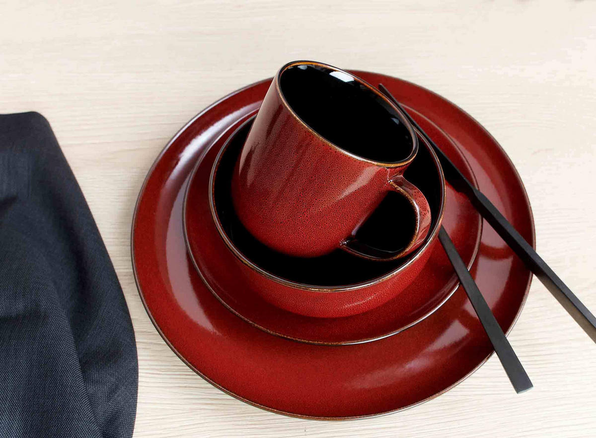 SUPPENTELLER Gambia rot ø 14,5 cm 6er Set - Rot, Keramik (23cm) - Ritzenhoff Breker