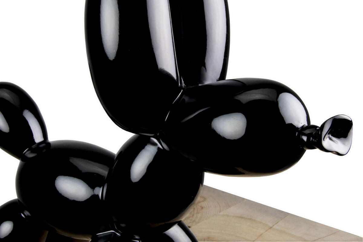 SKULPTUR Schwarz 28/26 cm - Schwarz, Stein (0.95/26/10cm) - KUNSTLOFT