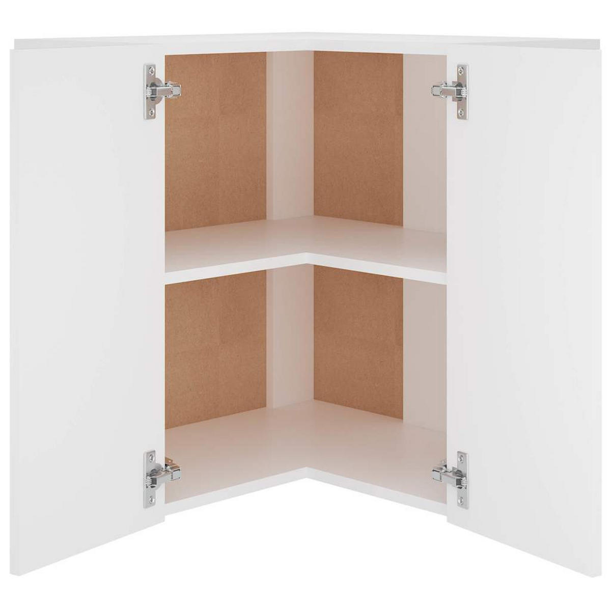 ECKHÄNGESCHRANK Weiss 57/57/60 Cm Holzwerkstoff - Weiß, Holzwerkstoff (57/60/57cm) - vidaXL