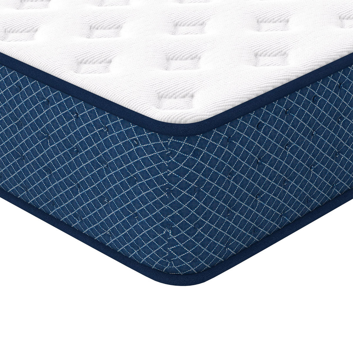MATRATZE komfortabel, 140/200 cm, Höhe ca.: 26 cm, mittelfest, 7 Komfortzonen, beidseitig verwendbar - Weiß, Textil (140/200cm) - TEENO
