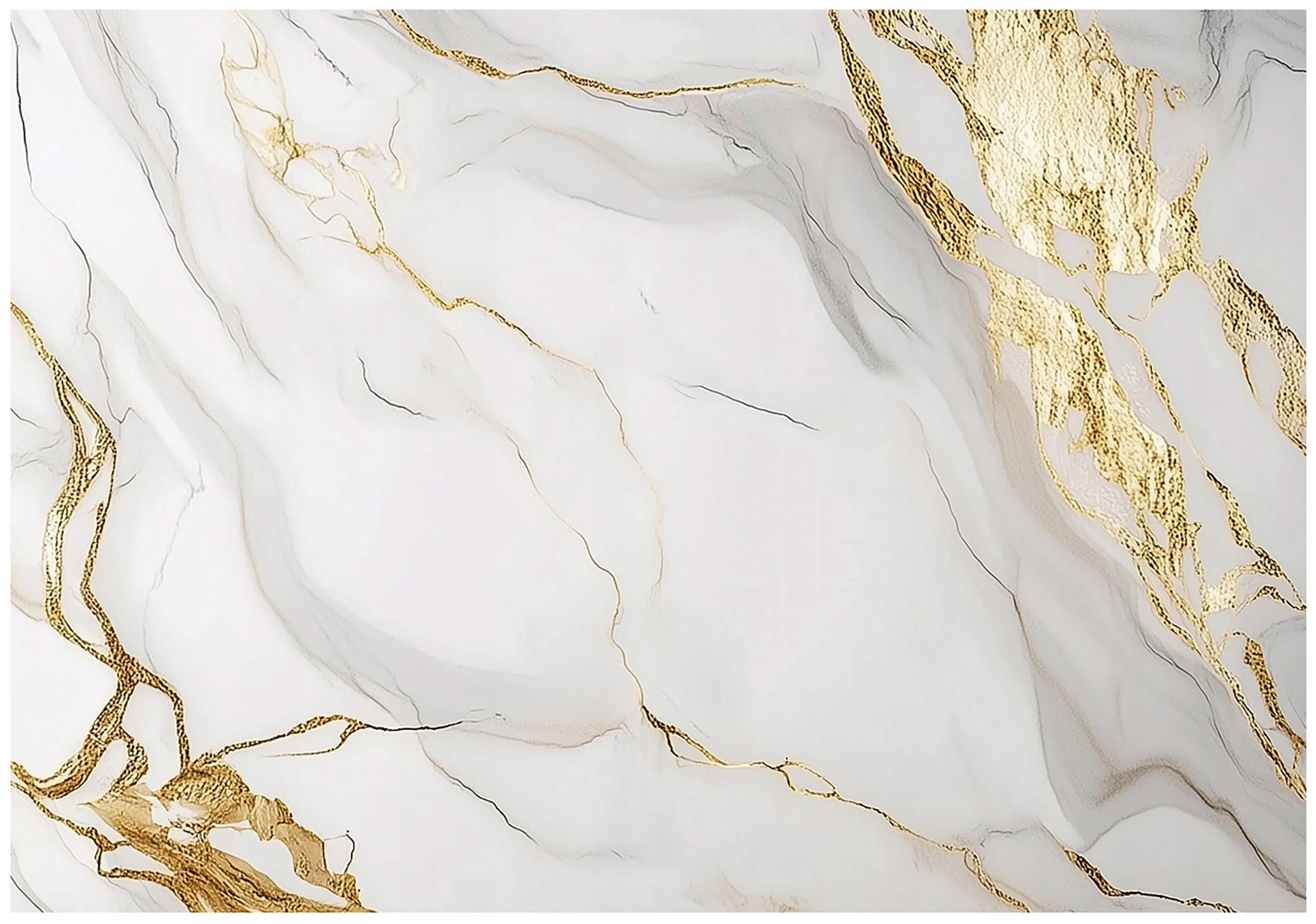FOTOTAPETE Marmor Steinwand Gold Tapete Wohnzimmer 400x280 - Grau, Papier (400/280cm) - Wallarena