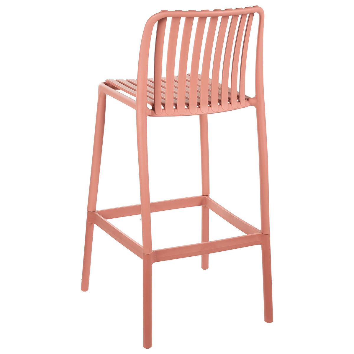 BARSTÜHLEN 2er-Set Hellrot Ariccia - Hellrot, Kunststoff (49/104/53cm) - Beliani