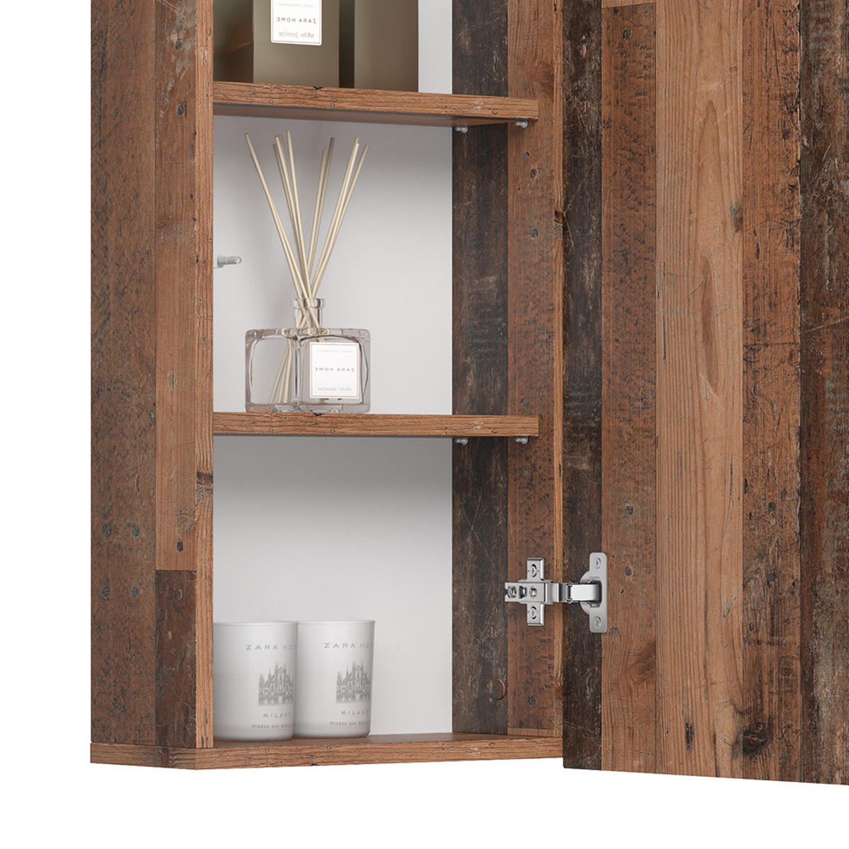 HÄNGESCHRANK Izan Oldstyle 36.6 x 76.6 cm - Braun, Holzwerkstoff (36.6/76.6/15.6cm) - Vicco