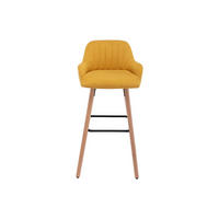 BARHOCKER - 47 cm x 52 cm - stoff - senffarben Eleana - Dunkelgelb, Textil (47/98/52cm) - Vente-Unique