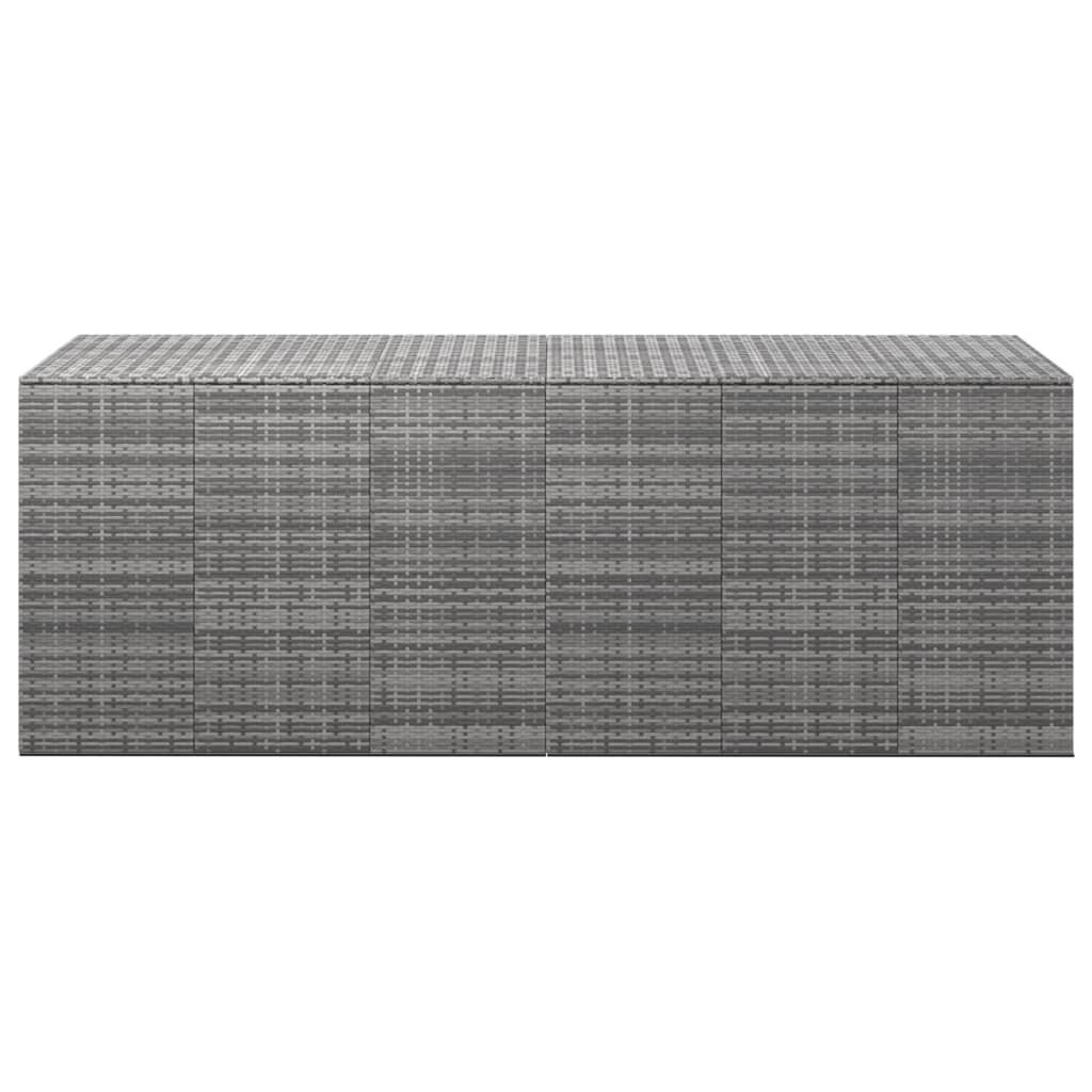 GARTEN-KISSENBOX PE Rattan 291x100,5x104 cm Grau - Grau, Kunststoff (291/104/100.5cm) - furnicato