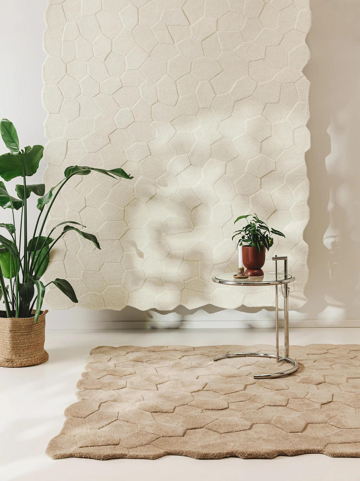 WOLLTEPPICH Camino Ivory 120x170 cm - Creme, Textil (120/170cm) - benuta Pure