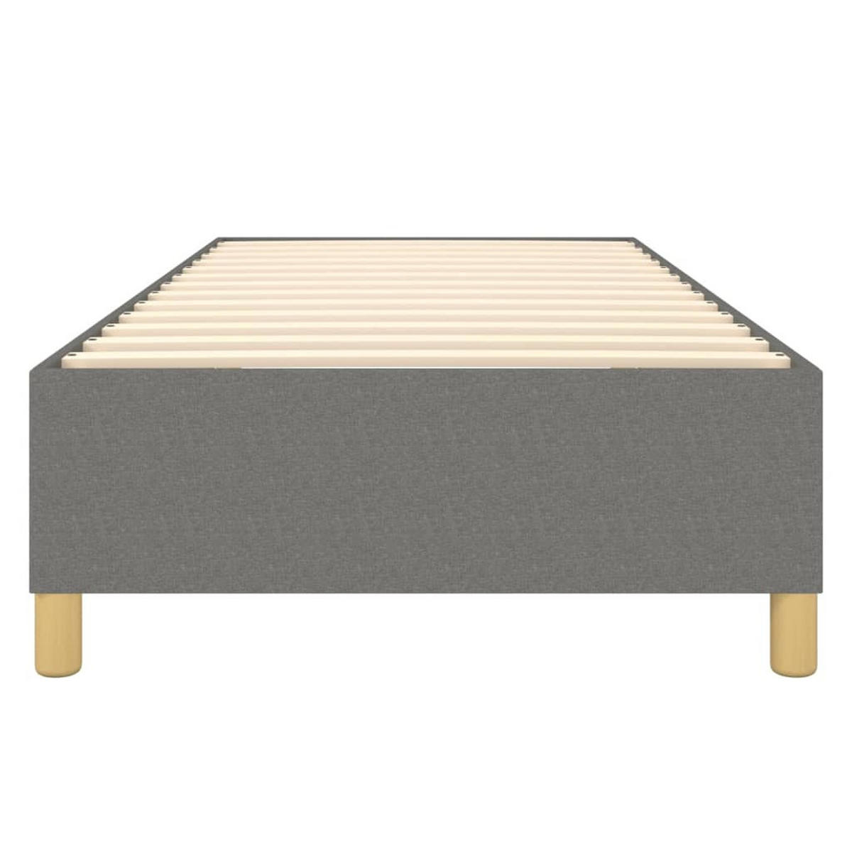 BETT mit Lattenrost ohne Matratze, 90/200 cm, 35 cm Hoch, aus Stoff, Dunkelgrau - Dunkelgrau, Holz/Textil (90/200cm) - vidaXL