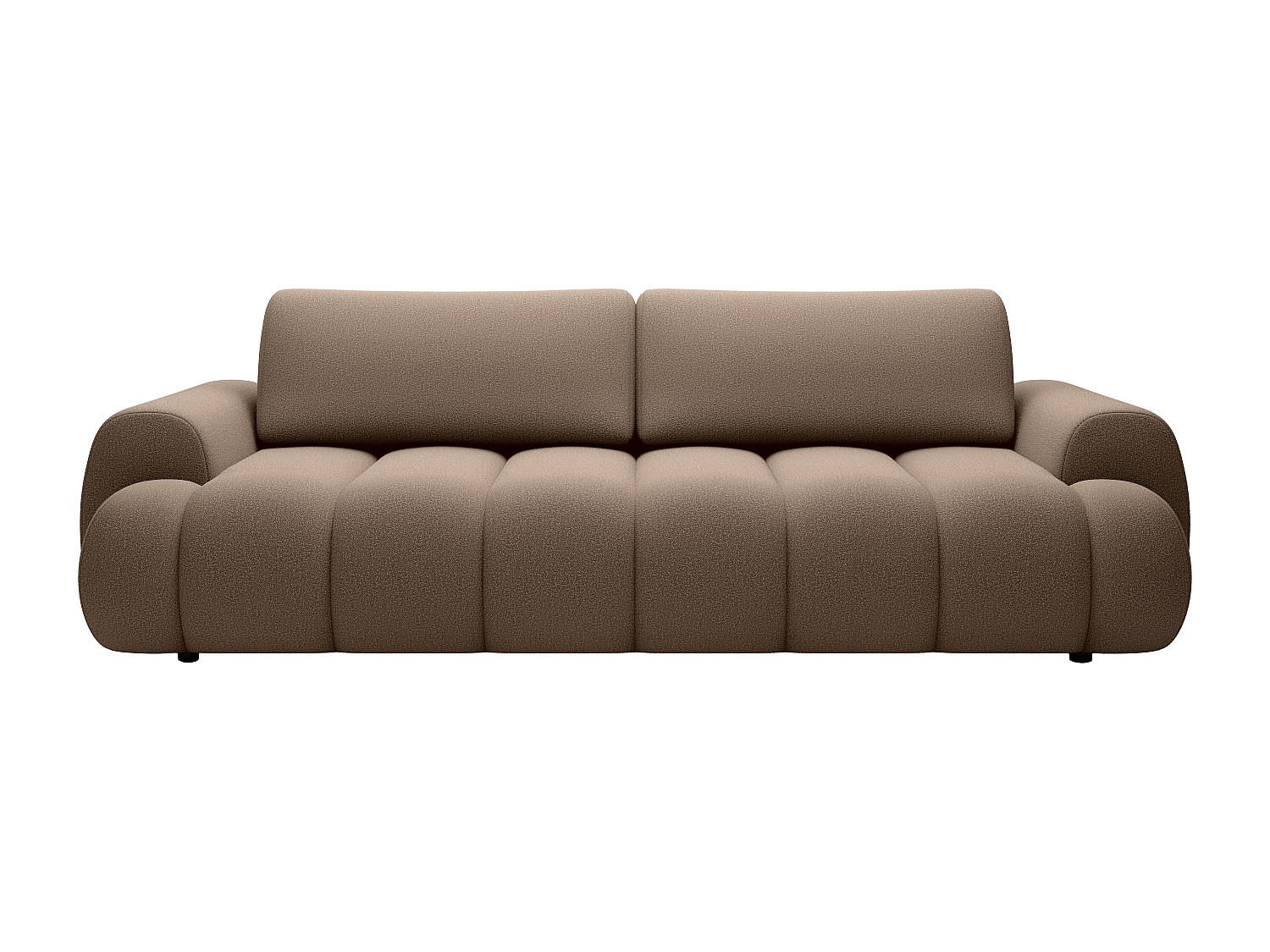 SCHLAFSOFA - 4 Personen - stoff - taupe Fridora - Taupe, Textil (263/81/110cm) - Vente-Unique