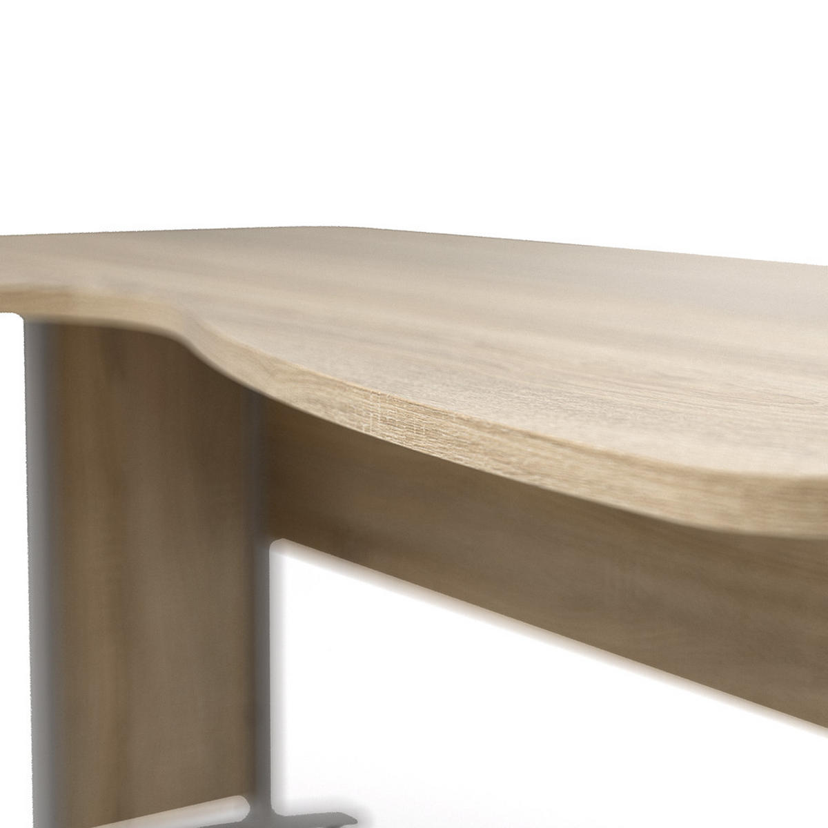 SCHREIBTISCH Eiche Dekor - Eiche Wotan, Holzwerkstoff (150/159/74cm) - ebuy24