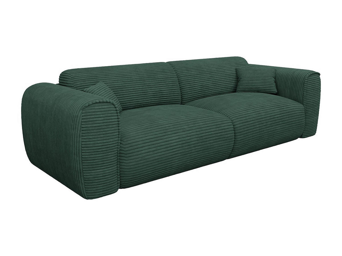 SCHLAFSOFA - 4 Personen - Samt, Stoff - Tannengrün - - Waldgrün, Textil (236/73/100cm) - Vente-Unique