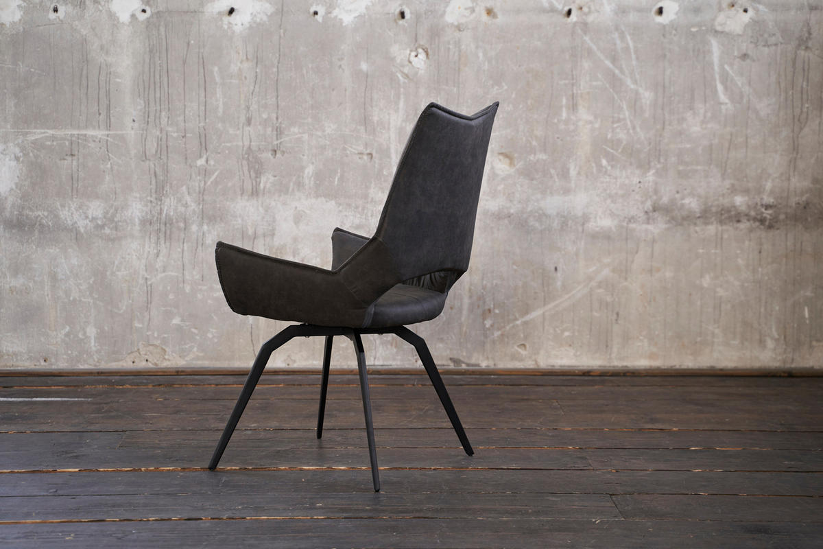 DREHSTUHL SIVO Anthrazit Webstoff - Anthrazit, Textil (57/95/56cm) - KAWOLA
