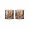 TEELICHTHALTER Square Votives Tobacco ø 7,1 x 6,6 cm 2er Set - Braun, Glas (6.6cm) - Nachtmann