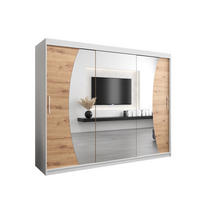 SCHWEBETÜRENSCHRANK 200/250/62 2-türig - Silberfarben/Eiche Artisan, Holz/Kunststoff (250/200/62cm) - Abiks Möbel