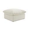 POUF Bouclé Stoff Beige - Sandfarben/Schwarz, Holzwerkstoff/Kunststoff (75/45/75cm) - Makamii