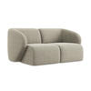 2-SITZER-SOFA Bouclé Stoff Grau - Taupe/Schwarz, Holzwerkstoff/Kunststoff (174/75/94cm) - Makamii