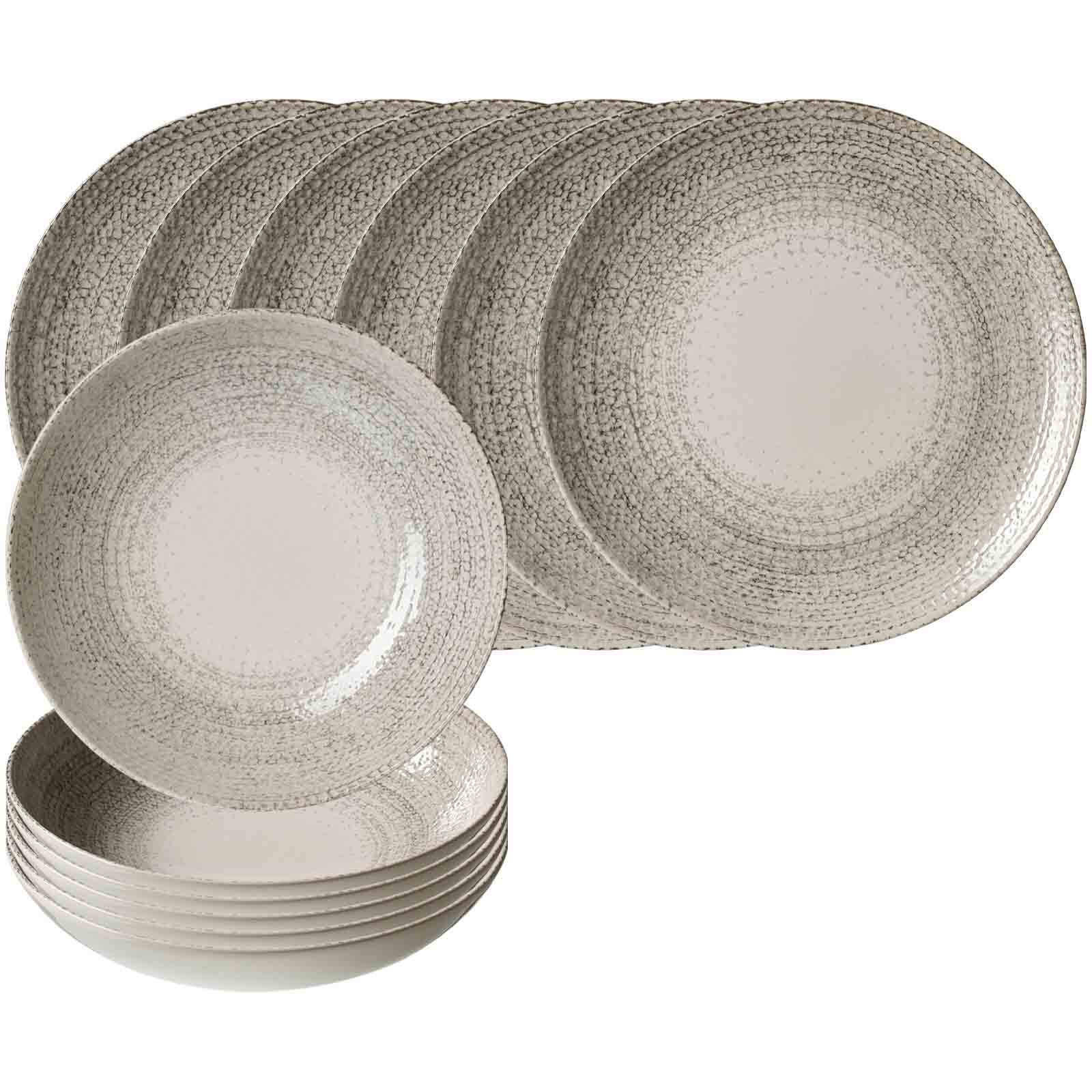 TAFELSERVICE Rimini grau 12er Set - Grau, Keramik (1/1/1cm) - Ritzenhoff Breker