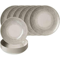 TAFELSERVICE Rimini grau 12er Set - Grau, Keramik (1/1/1cm) - Ritzenhoff Breker