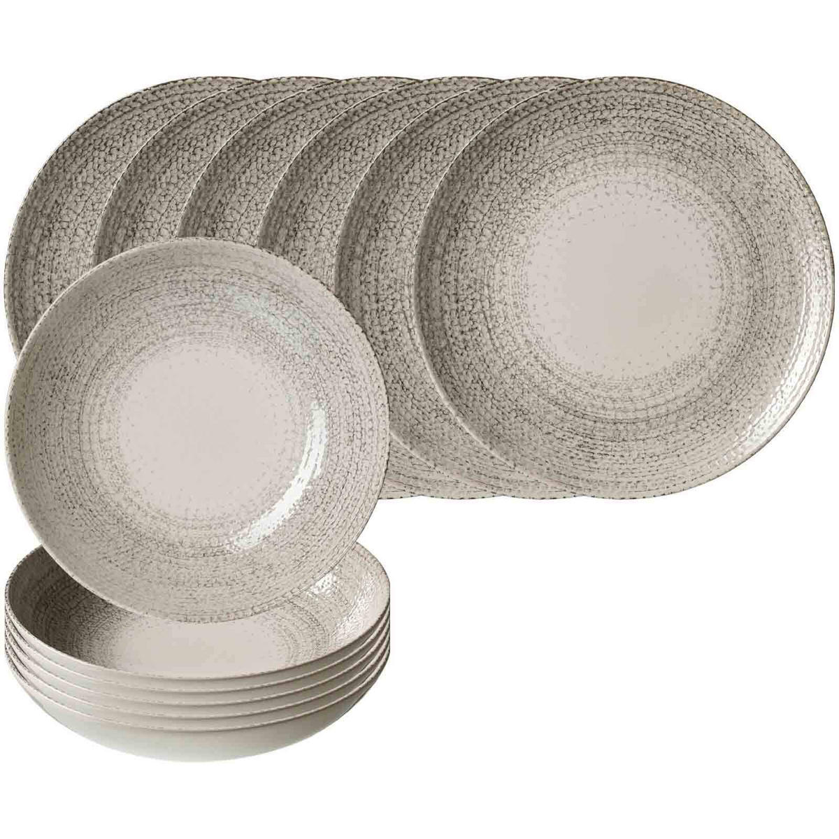 TAFELSERVICE Rimini grau 12er Set - Grau, Keramik (1/1/1cm) - Ritzenhoff Breker