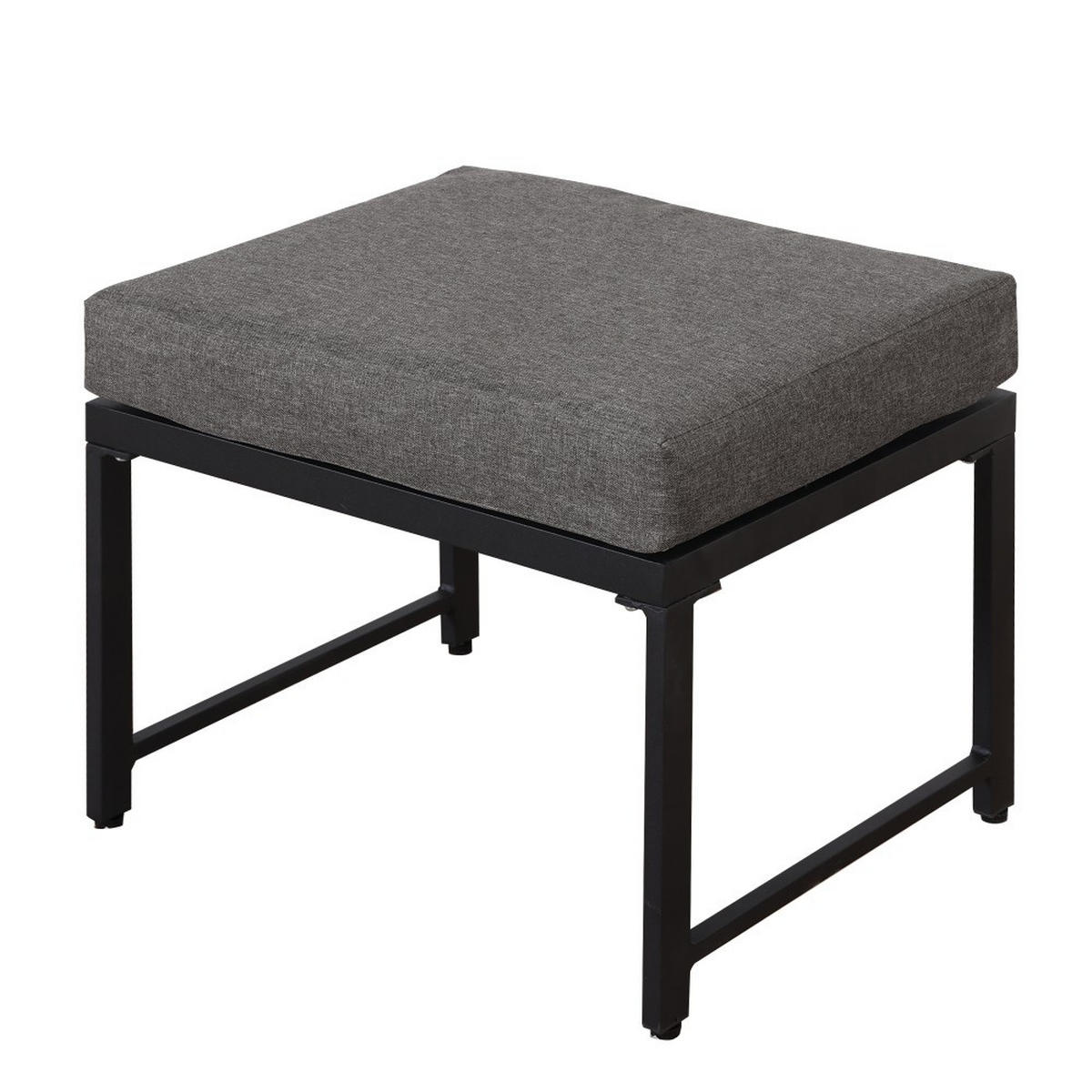 GARTENLOUNGE-SET mit Liegefunktion, Grau - Grau, Metall - KOMHTOM