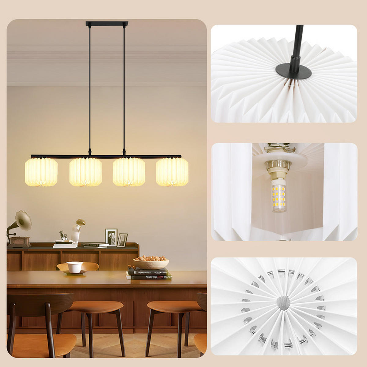PENDELLEUCHTE Ferdez II 78/14.5/143cm - Weiß, Metall (78/14.5/143cm) - Nettlife