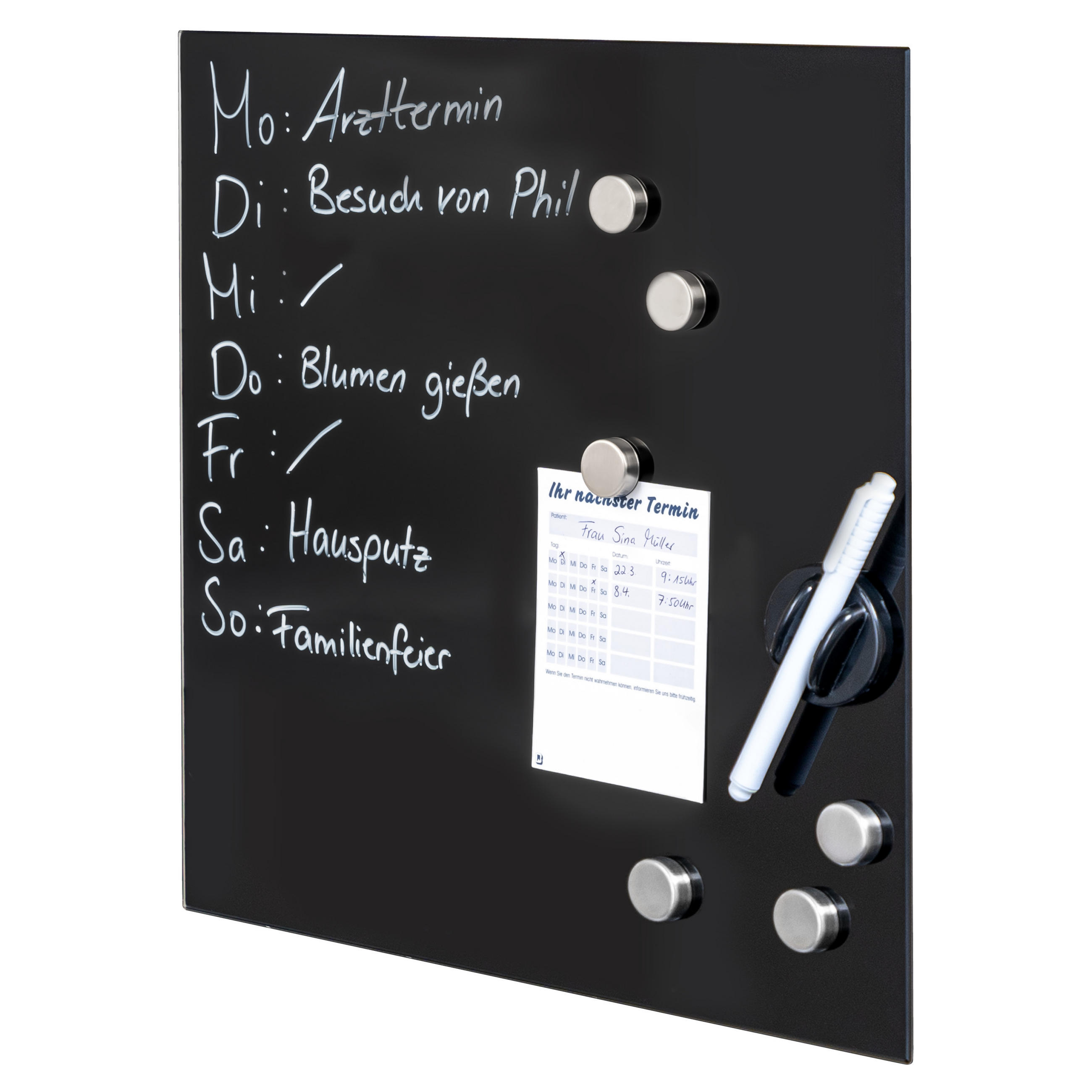 MAGNETTAFEL, schwarz - Schwarz, Metall (35/35/0.45cm) - bremermann