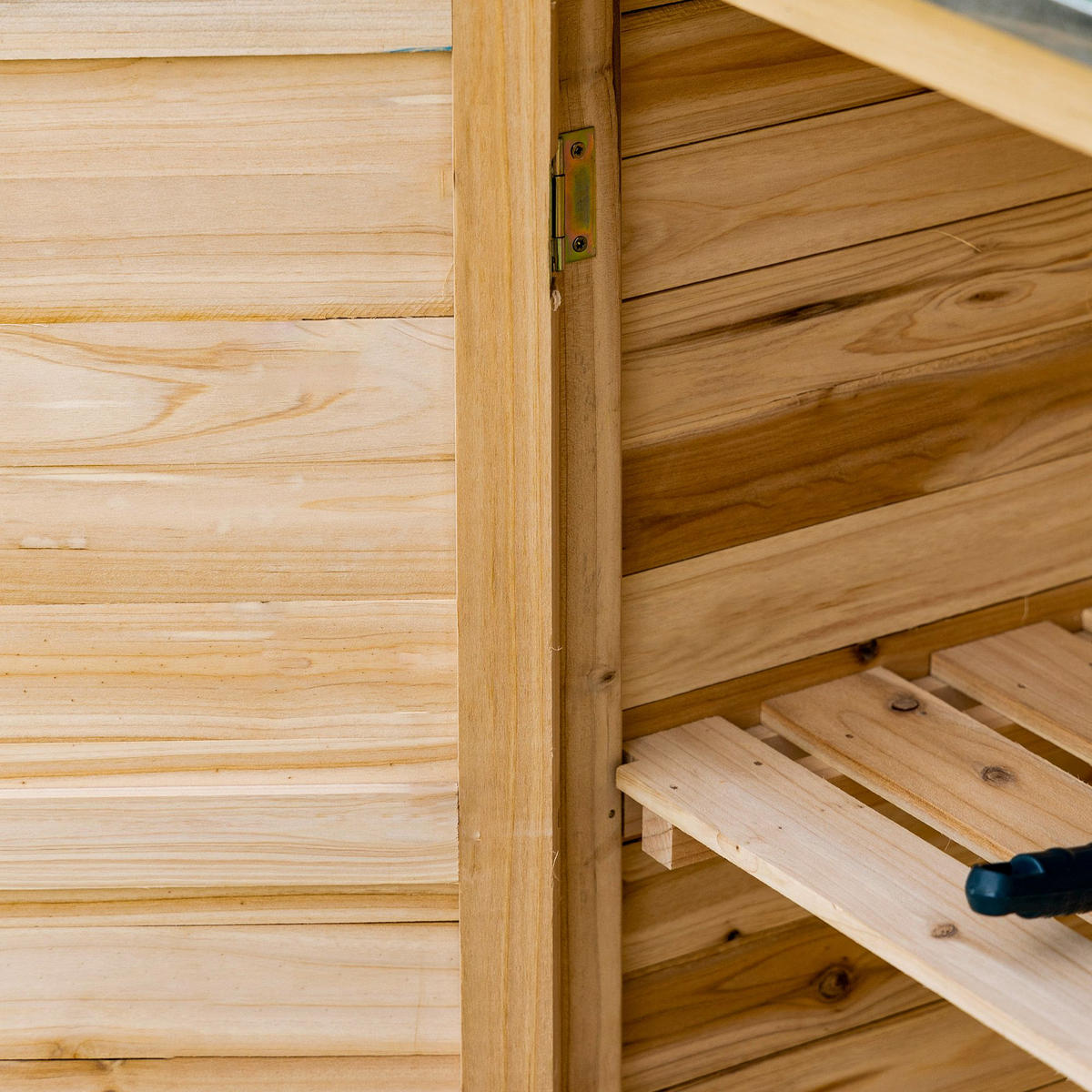 GARTENSCHRANK, Pflanztisch mit Unterschrank, Geräteschrank aus Tannenholz, Natur - Fichtefarben, Holz (40/92/83cm) - Outsunny