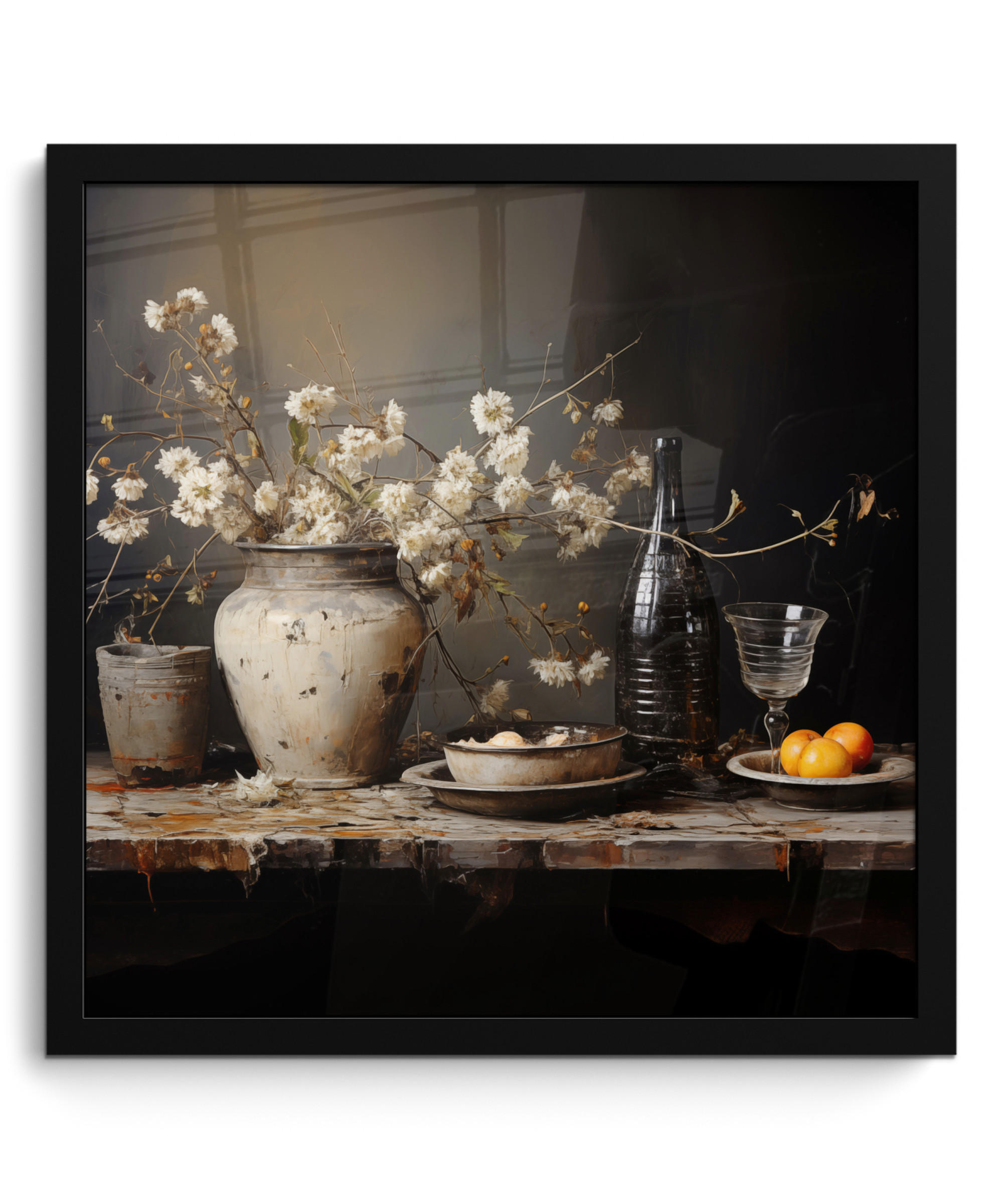 MuchoWow Poster Schwarz 40x40 cm
