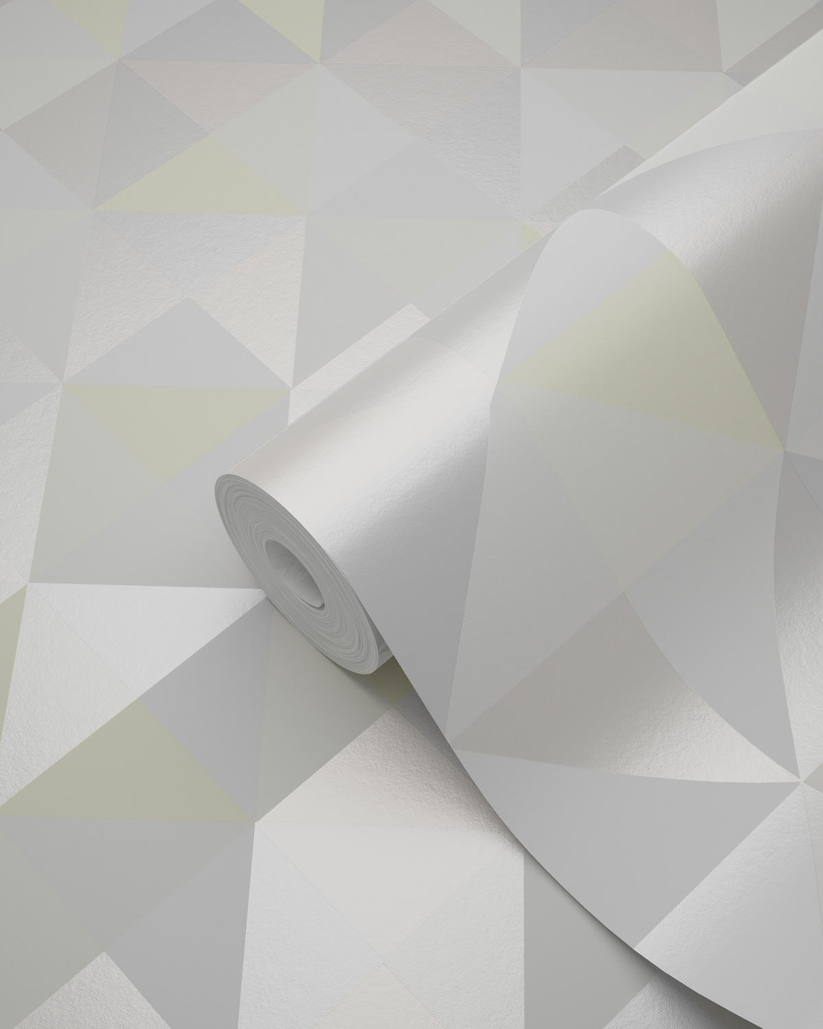 TAPETE Dreiecke 53 cm x 10.05 m - Beige, Papier (53/1000cm) - Origin Wallcoverings