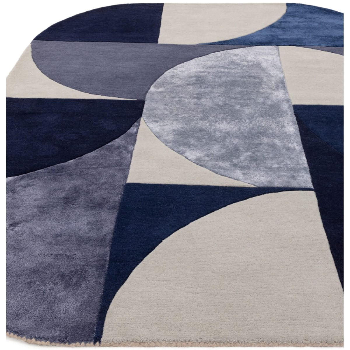 TEPPICH Moderner aus Wolle für Wohn- und Schlafzimmer LAVO Blau 200 x 300 cm - Blau, Naturmaterialien (200/300cm) - Novatrend