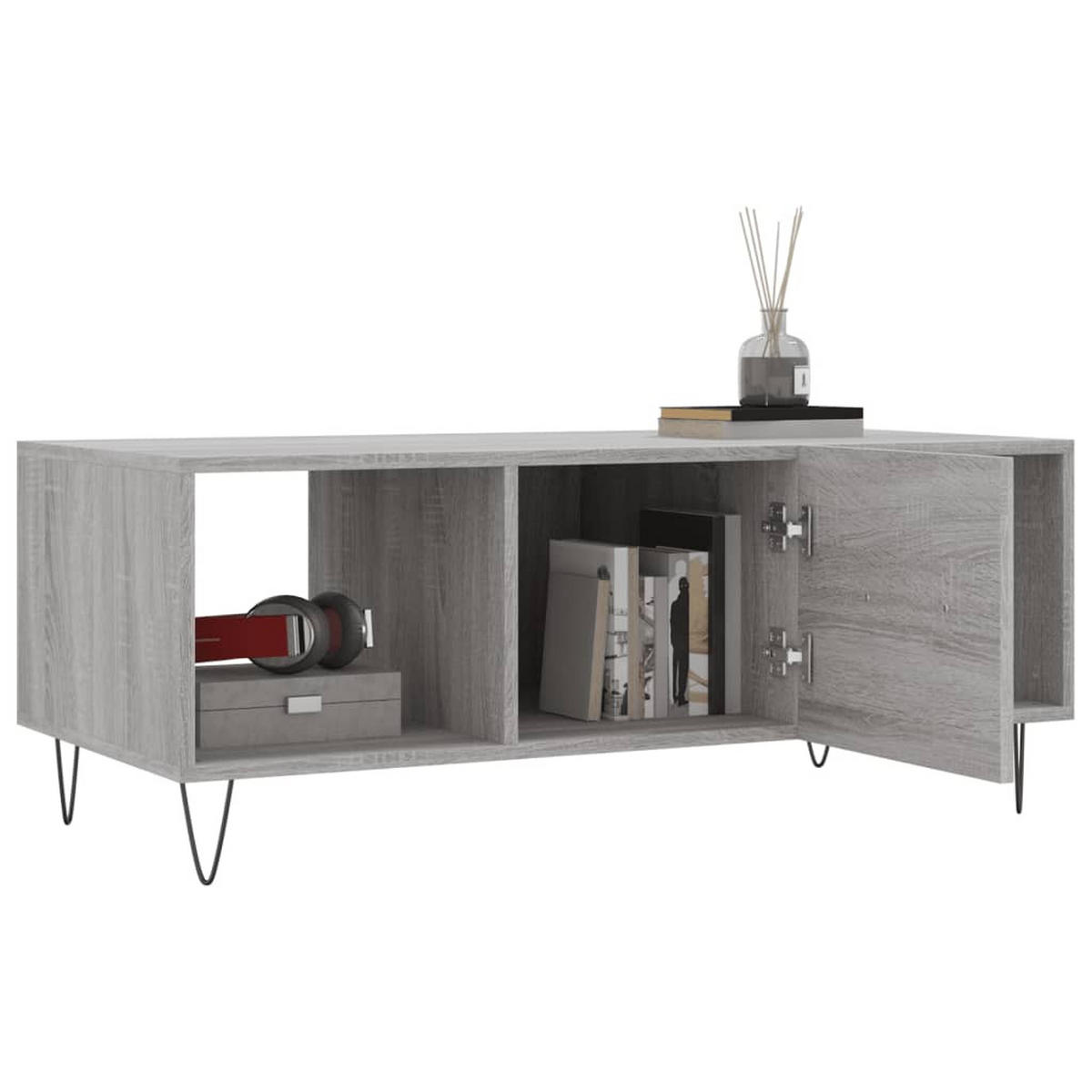 COUCHTISCH Grau Sonoma 102x50x40 cm Holzwerkstoff - Grau, Holzwerkstoff (50/102/40cm) - furnicato