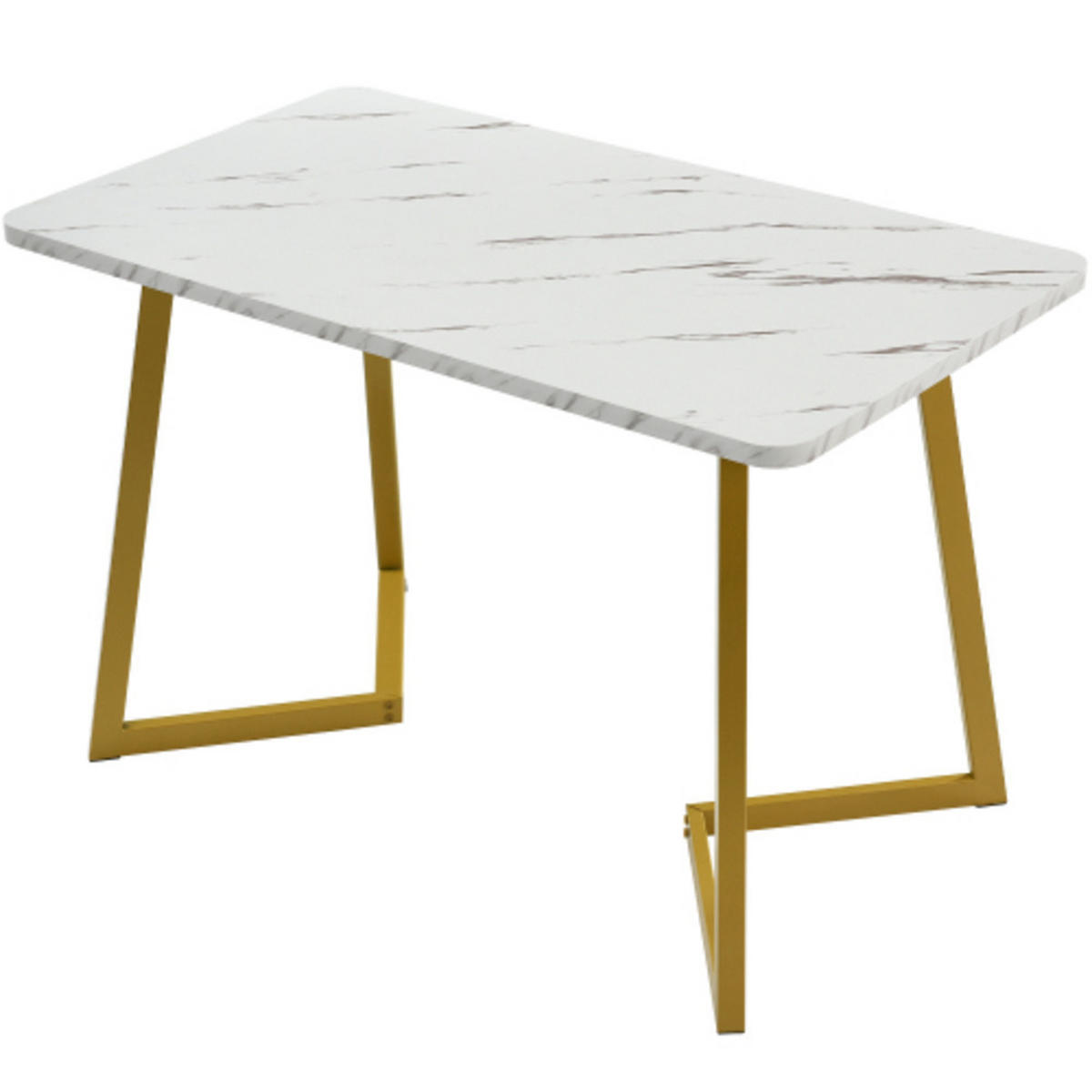ESSGRUPPE 5-teilig mit Marmoroptik-Esstisch 117×68 und vier schwarzen Samtstühlen als modernes rechteckiges Küchenset, weiß-schwarz - Schwarz, Holzwerkstoff (68/75/117cm) - Luhomfu