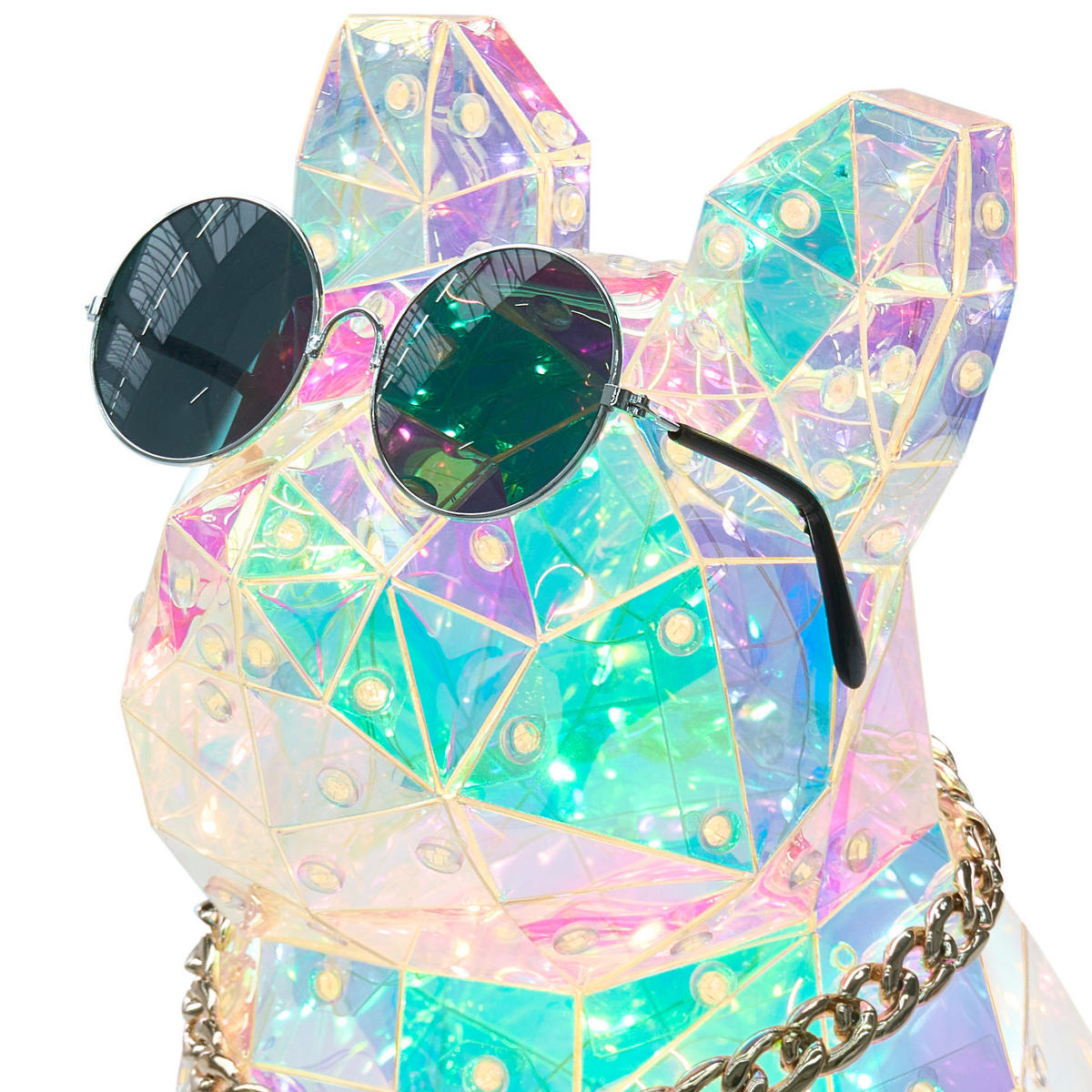 LED-DEKORATION Hund Bunt Jonku - Multicolor, Kunststoff (21/22/33cm) - Beliani