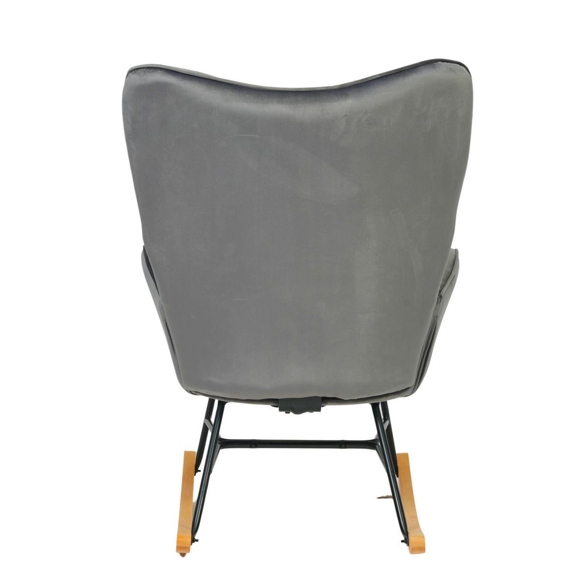 SCHAUKELSTUHL in Velvet Dunkelgrau - Grau, Metall (58/96/85cm) - Meubles Cosy