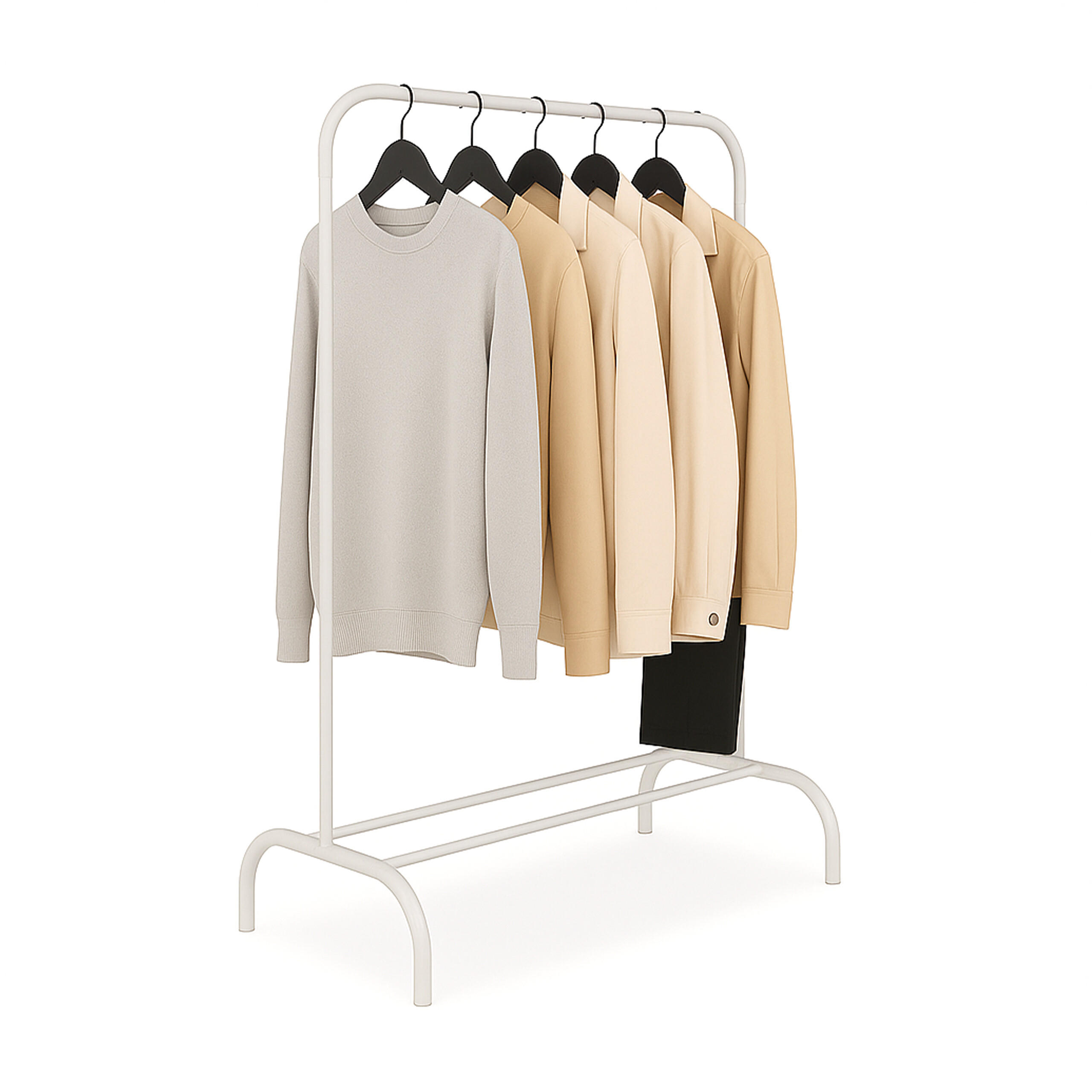 KLEIDERSTÄNDER Eisen - Weiß, Metall (110/150/40cm) - Relaxdays