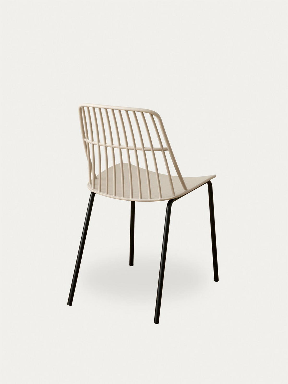 STUHL Taos Beige 45.5 cm x 82 cm - Beige, Kunststoff (45/82/55cm) - Kenay Home