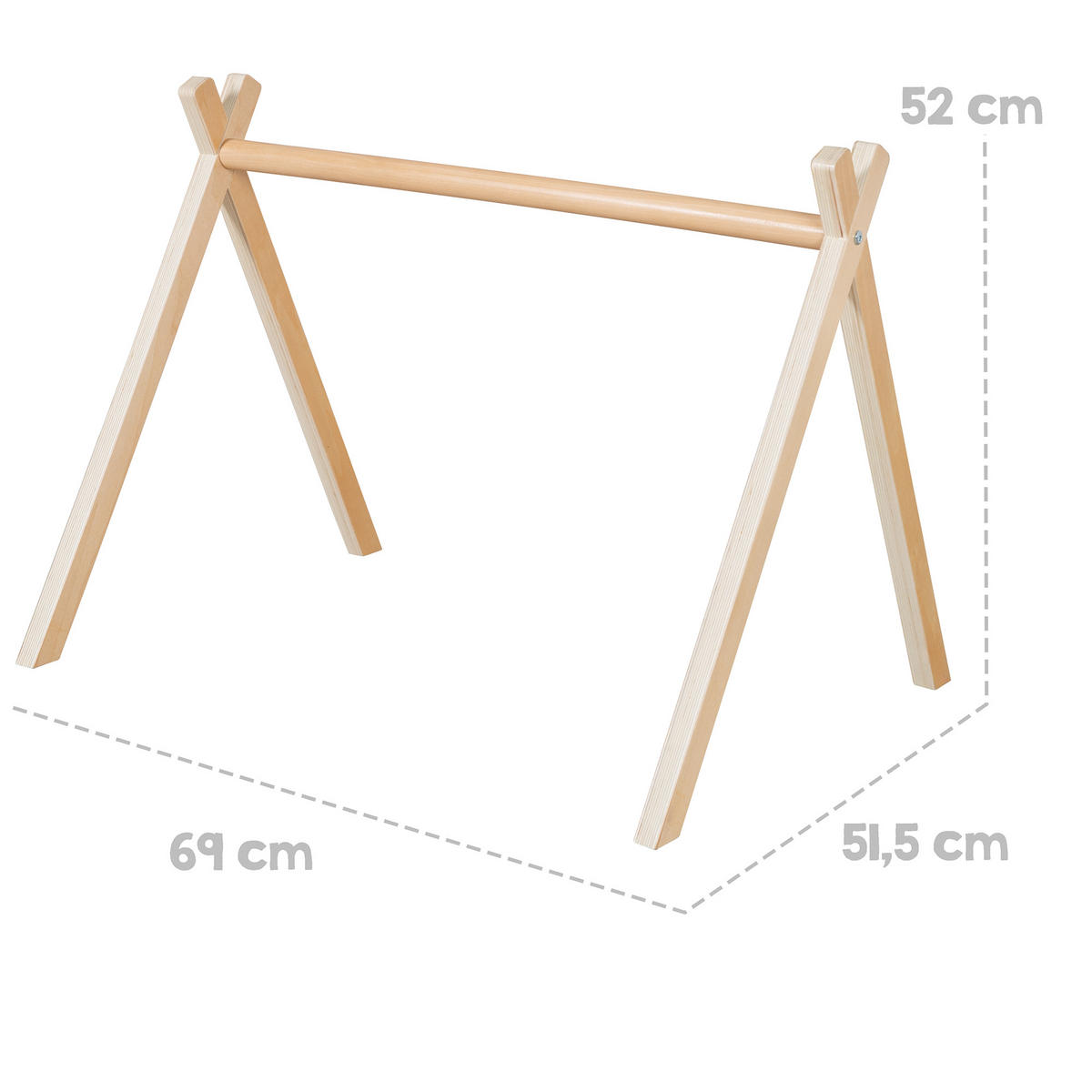 SPIELTRAPEZ Montessori - Naturfarben, Holz (70/52/50.5cm) - Roba