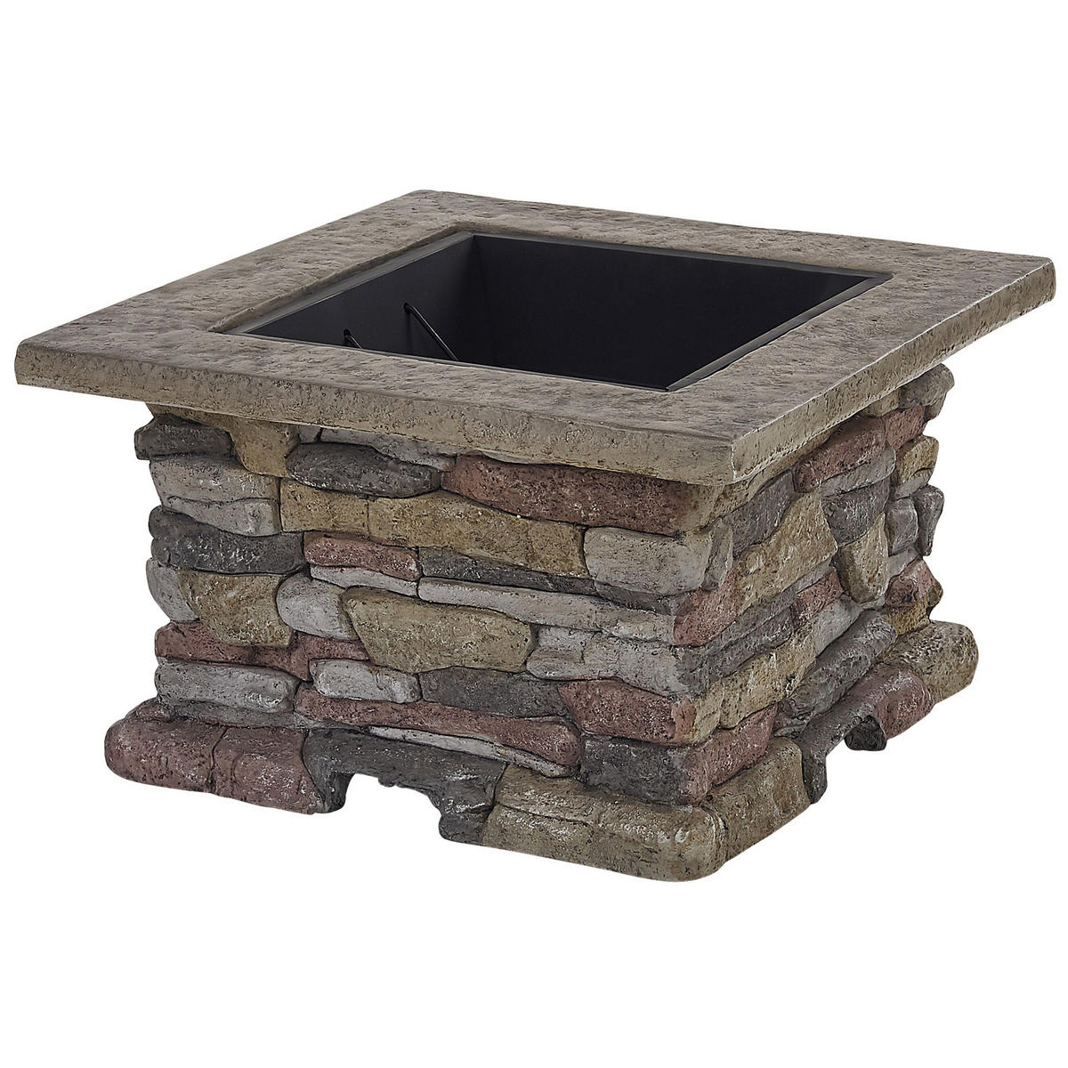 FEUERSTELLE hellgrau Leichtbeton rechteckig Kelud - Grau, Stein (72/47/73cm)