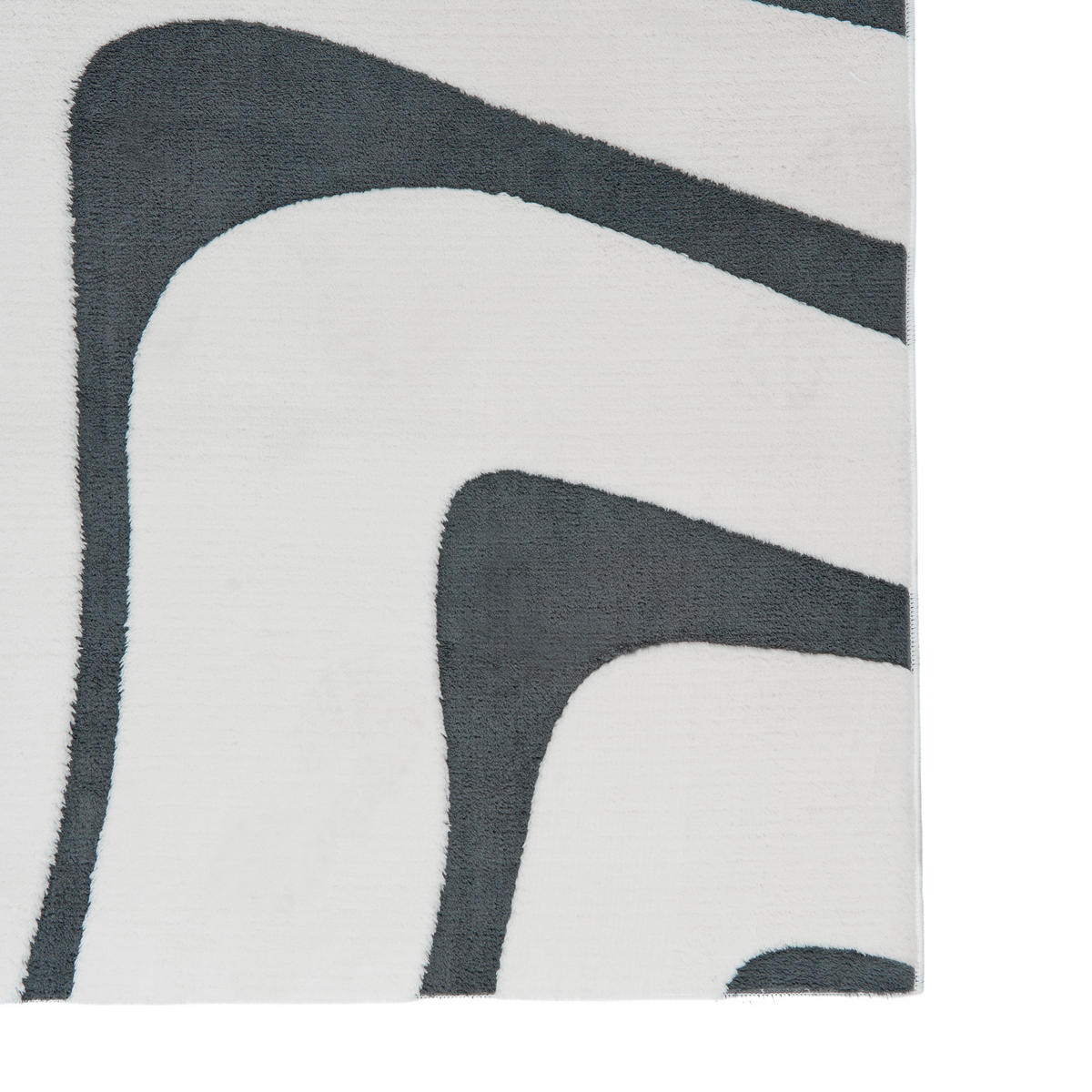 KOBEREC Šedý/Bílý 160/230 cm Hartz - šedá/krémová, textil (160/230cm) - Beliani