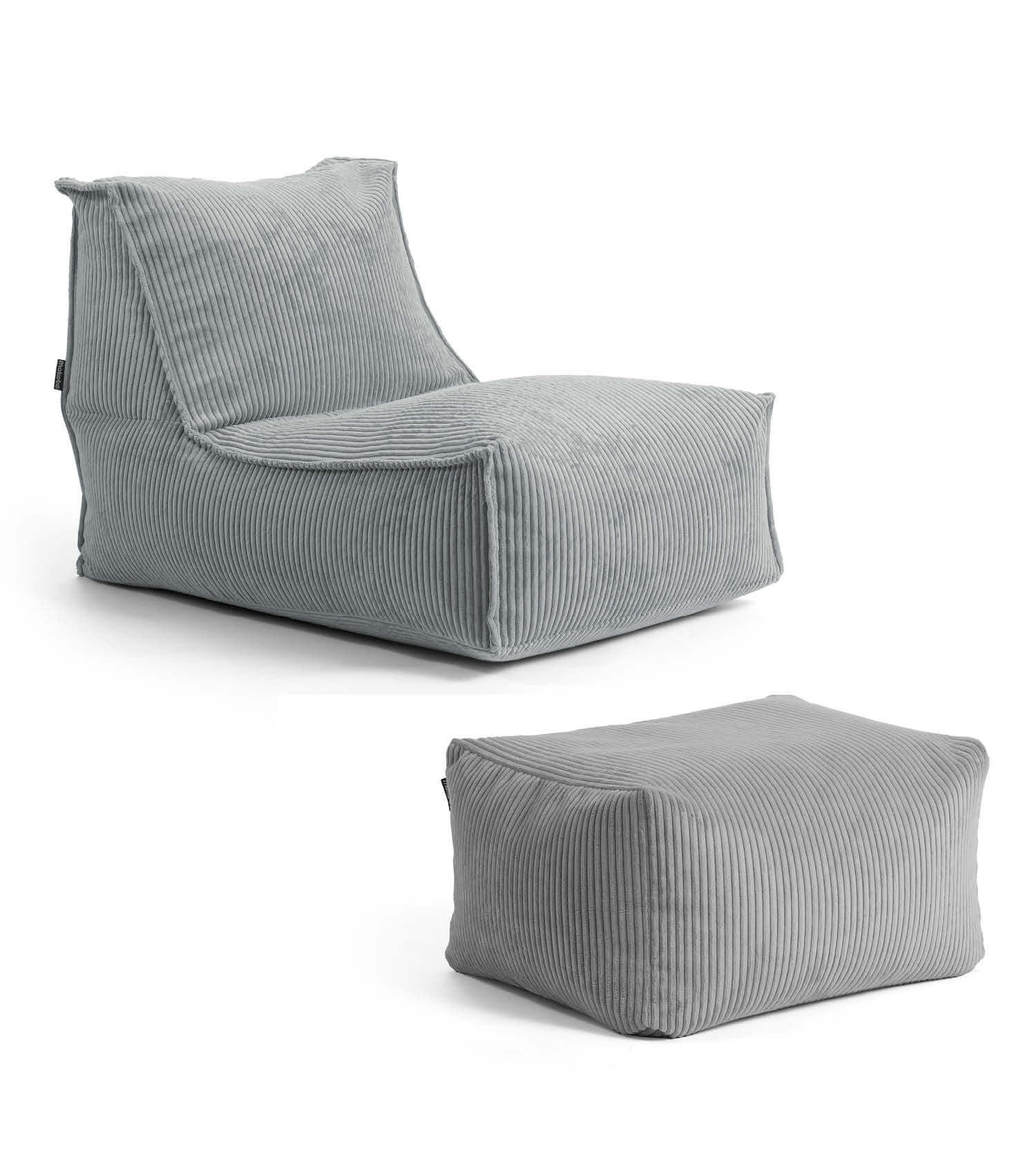 Mokebo Sitzsack Grau 60x65x95 cm