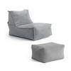 SITZSACK mit Hocker Der Gelassene - Grau, Textil (65/65/155cm) - Mokebo