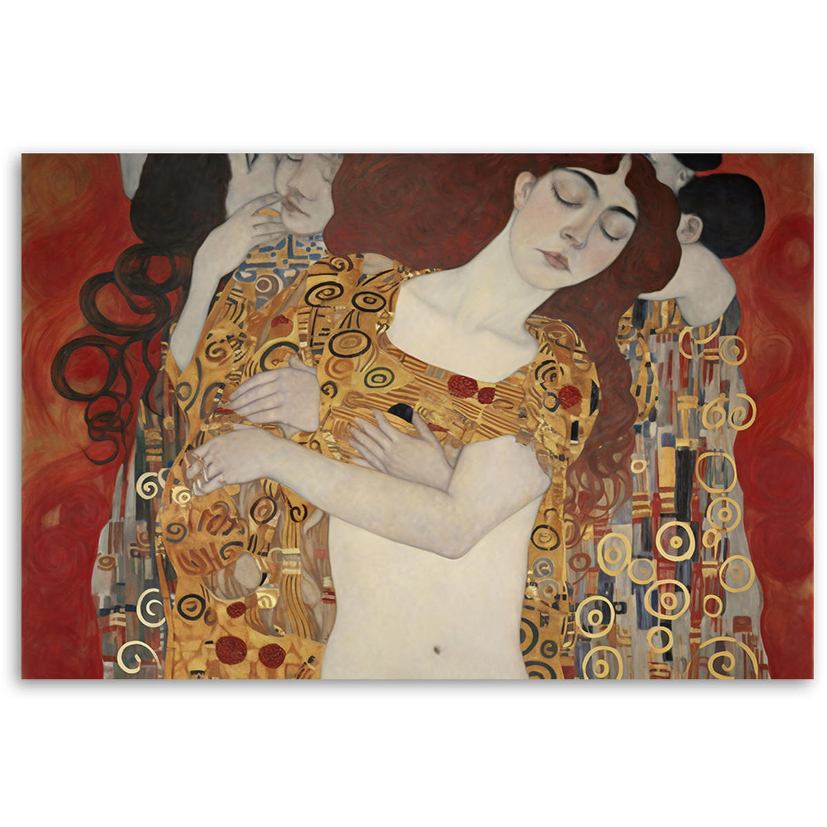 KUNSTDRUCK Gold 60/40 cm - Goldfarben, Textil (60/40cm) - KUNSTLOFT