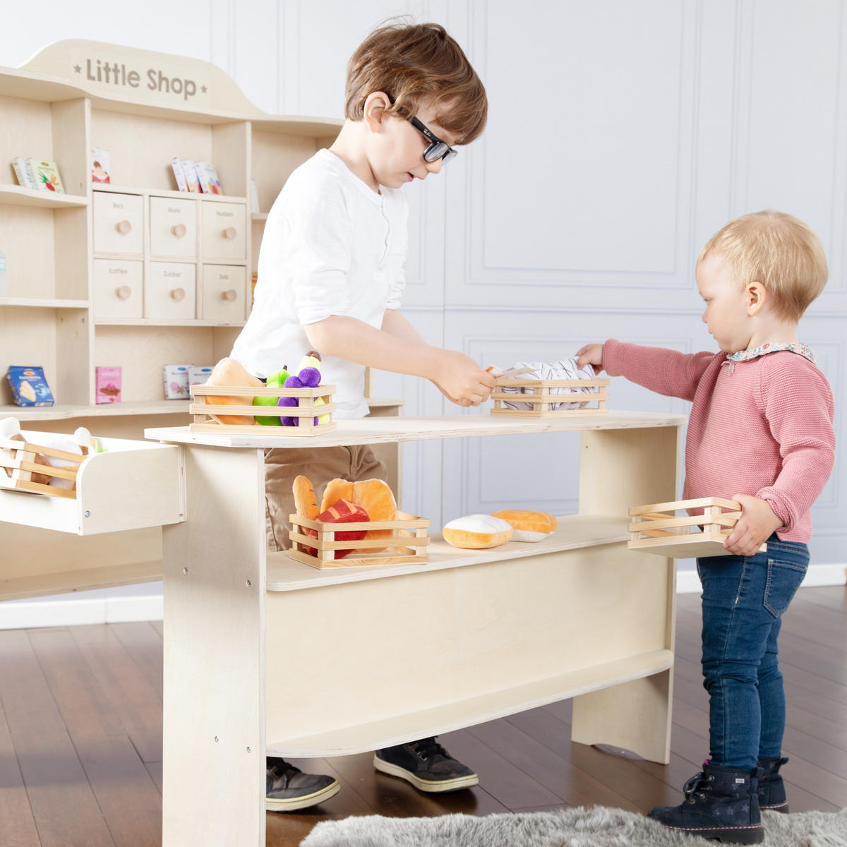 VERKAUFSSTAND - Naturfarben, Holzwerkstoff (109/120/92cm) - Roba