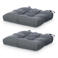STUHLKISSEN Steppung 40/40 cm 2er Set - Dunkelgrau, Textil (40cm) - Giftdecor